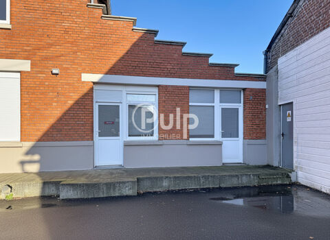 Local commercial/professionnel &agrave; louer - 2 pi&egrave;ces avec 2 acc&egrave;s ind&eacute;pendants- Parking privatif - WC - Cuisine 600 59148 Flines lez raches