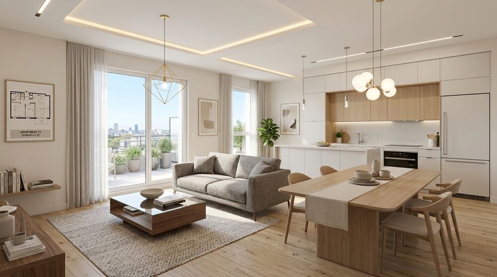 Vente Appartement ANDRÉSY – T3 NEUF AVEC BALCON avec parking a deux pas de la GARE Andresy