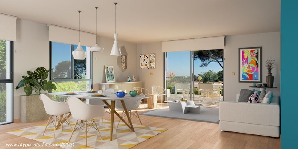 Vente Appartement Dpt Gard (30),  vendre LES ANGLES appartement T4 de 128,55 m - Terrasse + 2 places de parking en sous-sol Les angles