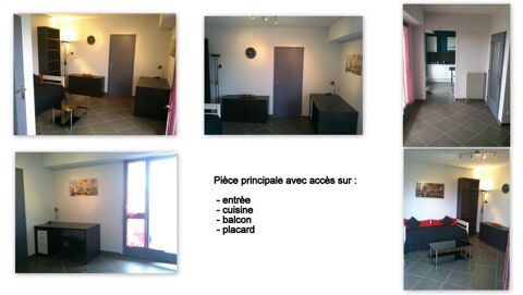   Charmant T1 meubl, lumineux, calme, balcon & cave Appartement - 1 pice(s) - 27 m