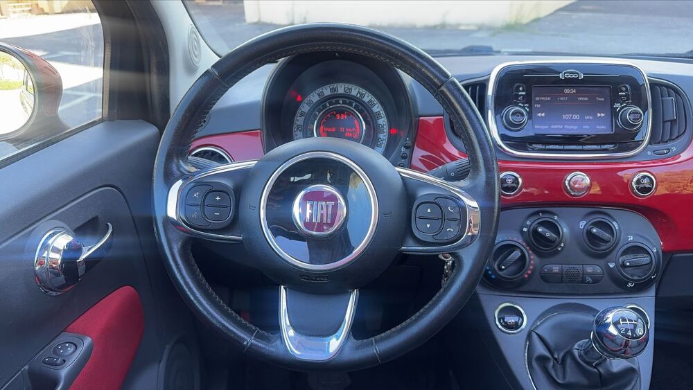500 0.9 Rosso Amore Editions - Toit ouvrant 2016 occasion 06800 Cagnes Sur Mer