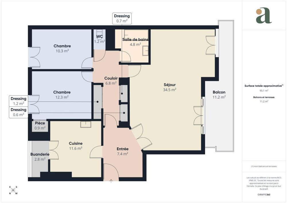 Vente Appartement Appartement lumineux et modulable de 3 pièces – Résidence Le Chambord, Quartier La Torse – à vendre à Aix-en-Provence (13100) Aix en provence