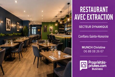   CONFLANS STE HONORINE - BEAU RESTAURANT 70 COUVERTS, SECTEUR DYNAMIQUE 