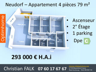  Appartement  vendre 4 pices 79 m