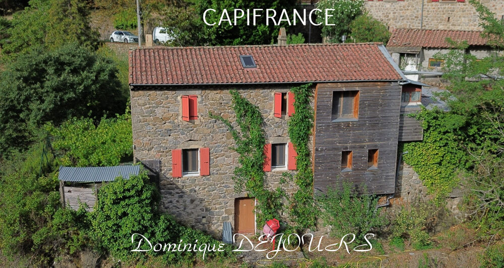 Vente Maison Ardèche, St Sauveur de Montagut, dans la vallée de l'Eyrieux maison en pierres et une annexe pour atelier ou projet studio indép Saint sauveur de montagut