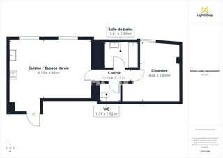  Appartement à vendre 2 pièces 46 m²