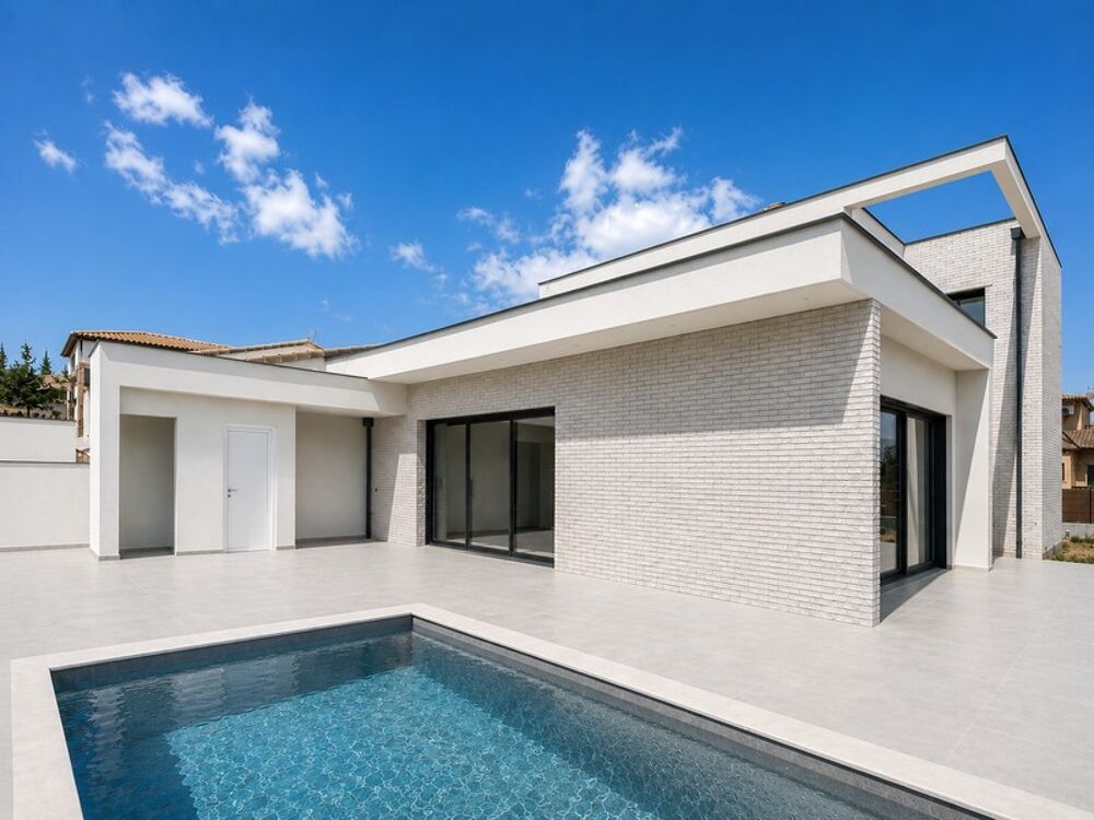 Villa contemporaine neuve avec piscine, suite parentale en RDC, 3 salles deau, double garage et vue dégagée