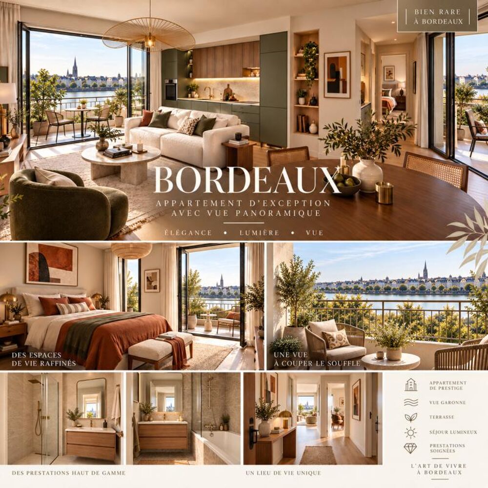 BORDEAUX BASTIDE  T4 AVEC 2 BALCONS, SUITE PARENTALE ET PARKING INCLUS