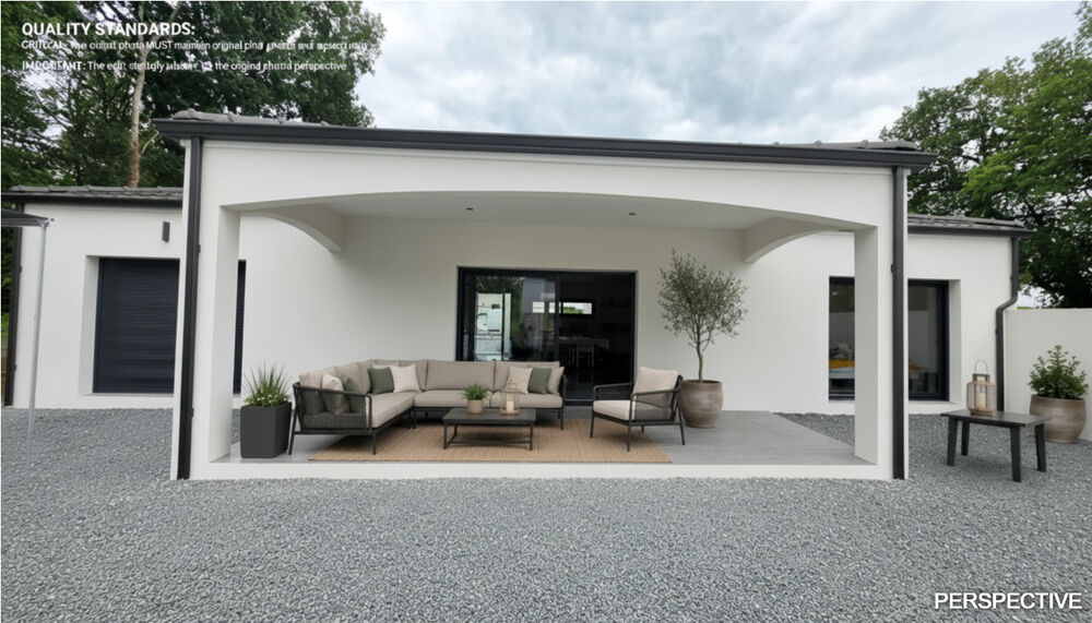 Maison contemporaine avec double garage