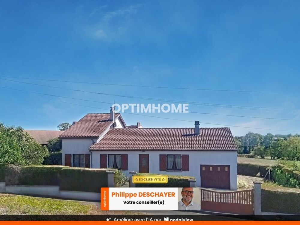 MAISON PLAIN PIED 99 m² + 20 m² en 1er niveau - 7 pièces - 5 Chambres - Garage - Terrain 655 m² - MAGNAC LAVAL (87)
