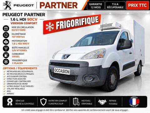 Peugeot Partner 1&deg; Main 1.6 HDI 90cv Confort Frigorifique ( + / - ) 2010 occasion Abbecourt 60430