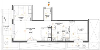  Appartement à louer 3 pièces 63 m²