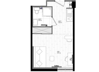  Appartement � louer 1 pi�ce 22 m�