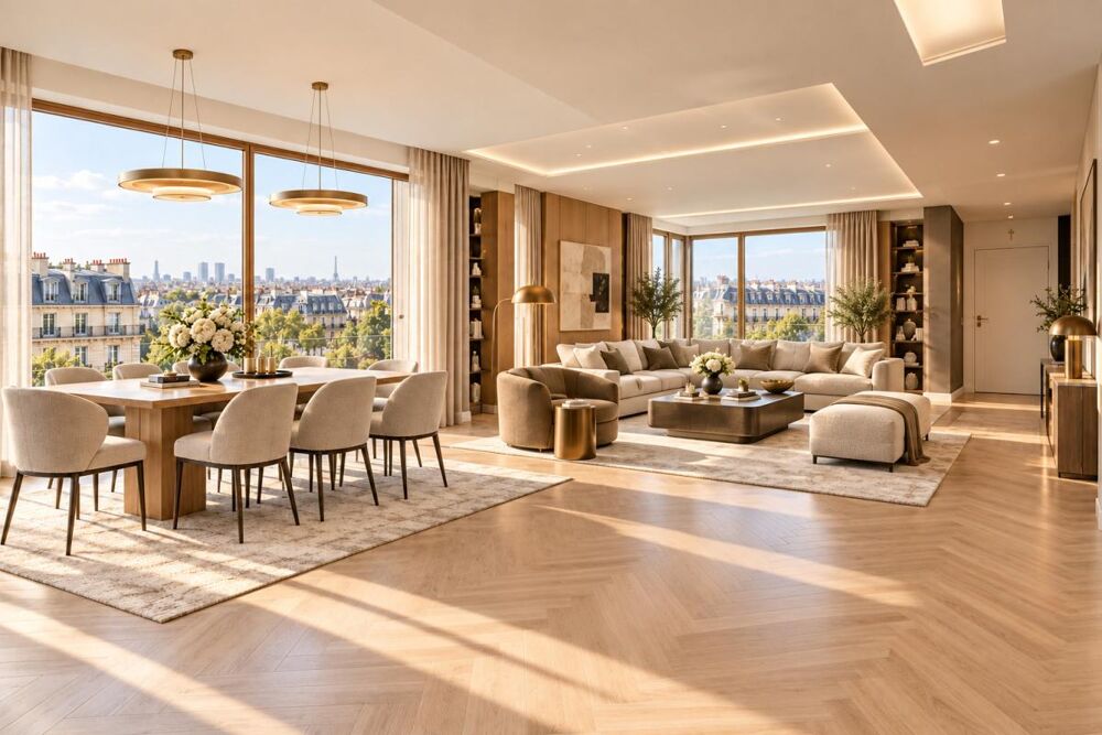 Vente Appartement ** ÉTAGE ÉLEVÉ AVEC DOUBLE TERRASSE, 3 CHAMBRES - LUMIERE, CHARME ET EMPLACEMENT ** Boulogne billancourt