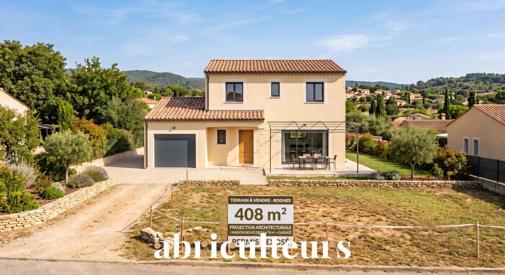 Vente Terrain Terrain constructible 408m² viabilisé avec permis de construire déposé de 94m2 à Rognes 13840 Rognes