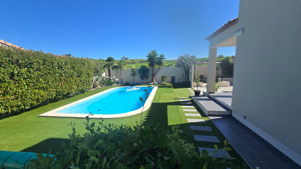 Exclusivité ! Maison à vendre 5 pièces SAUVIAN (34) piscine, garage, sans vis à vie, proche de la mer