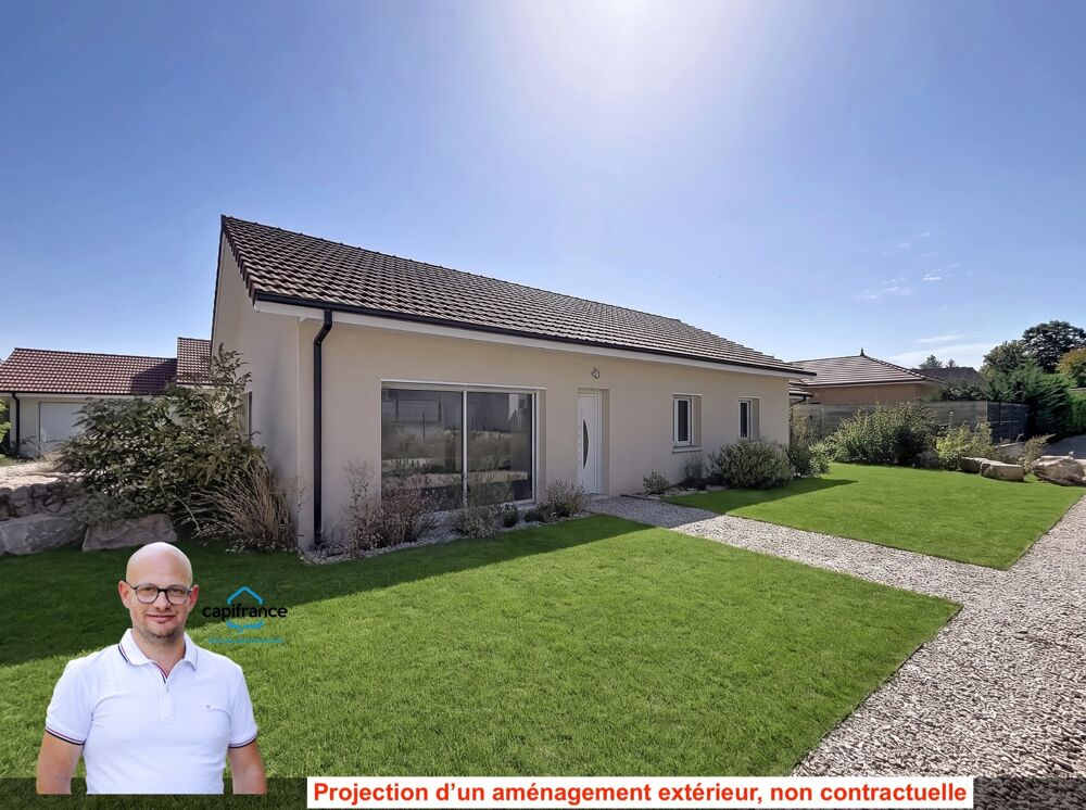 Dpt Isère (38), à vendre LES ABRETS maison P5 plain pied de 105,7 m² sur 400m2 de terrain
