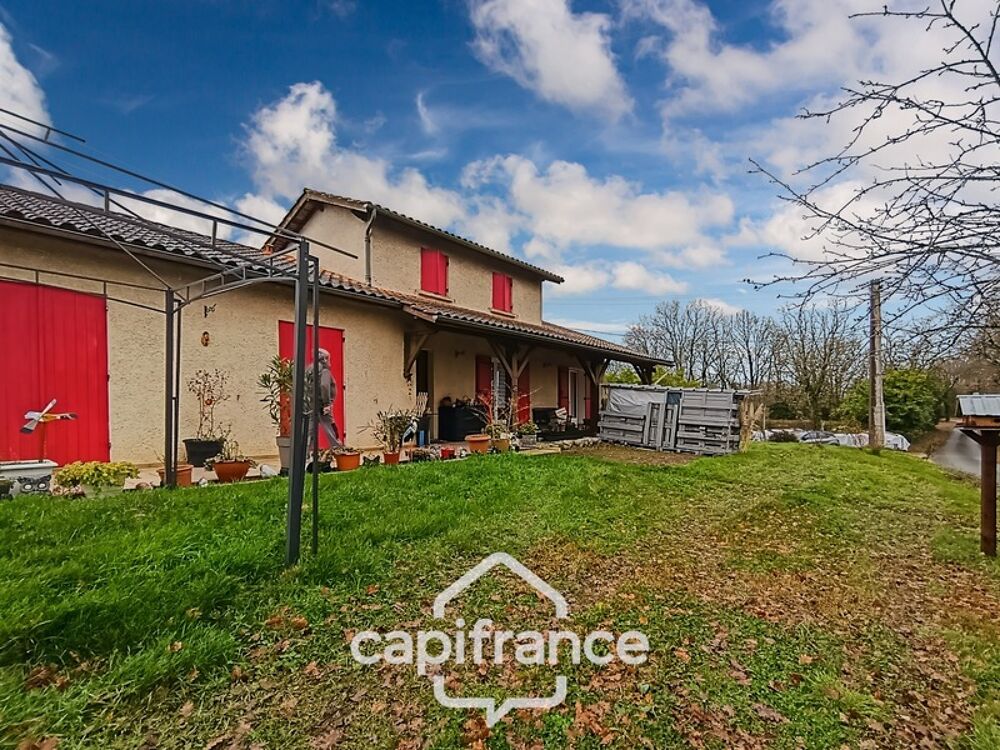 Maison 162 m² avec terrain  Investissement locatif  Douzains (47)