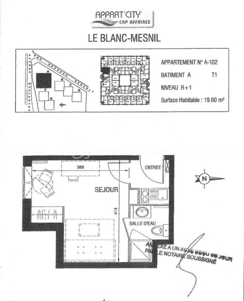 Vente Appartement BAISSE DE PRIX - Pour investisseurs - T1 meublé en résidence gérée Le blanc mesnil