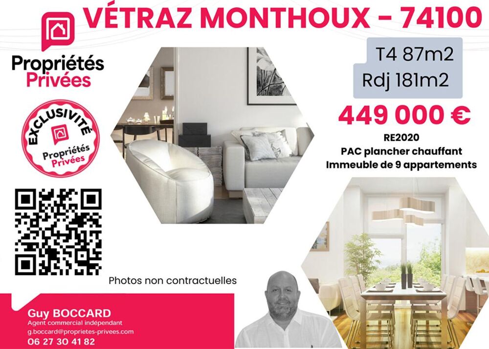 Vente Appartement Appartement Vetraz Monthoux 4 pièce(s) 87.23 m2 + Jardin + Terrasse Vetraz monthoux