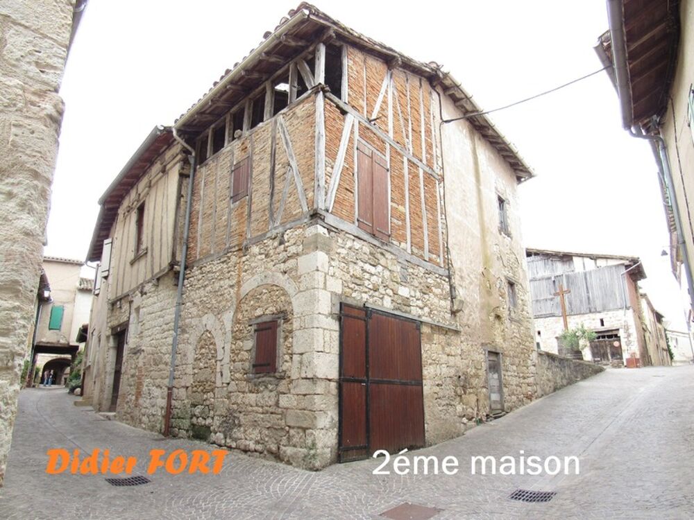 Vente Maison GRANDE MAISON MEDIEVALE  DE VILLAGE ENTIEREMENT RENOVEE DPE EN B AVEC UNE PETITE MAISON QUI SERT DE GARAGE   290000€ Castelnau de montmiral