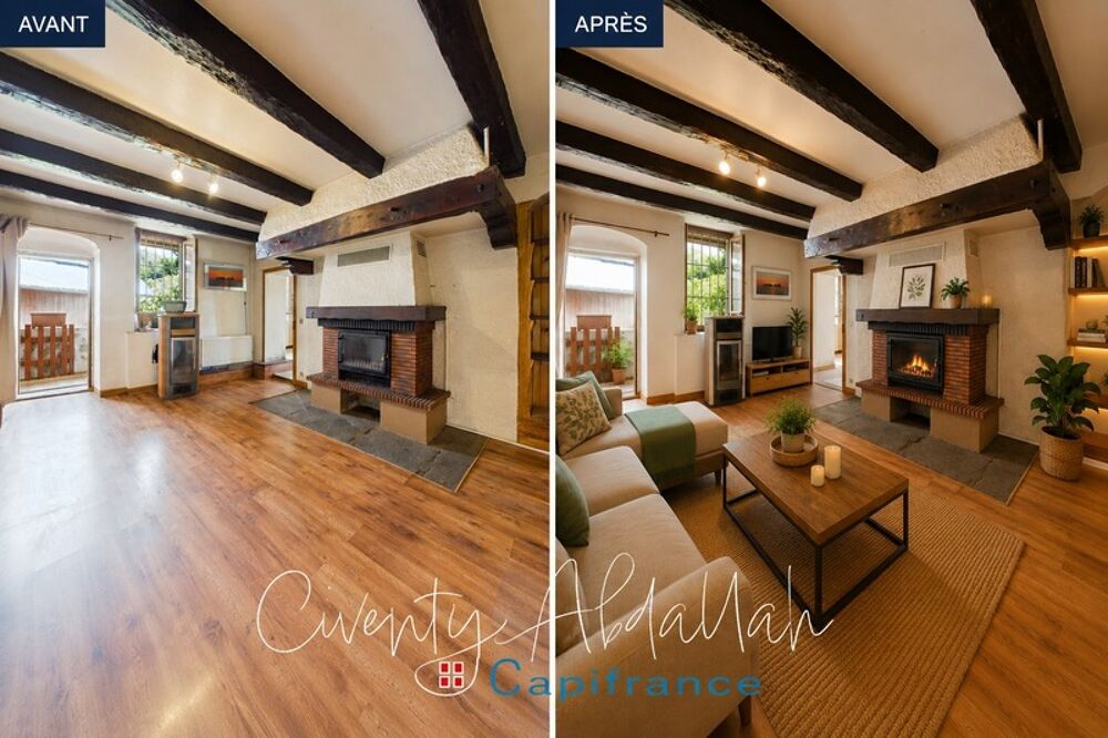 Ensemble immobilier de caractère : maison en pierre + grange
