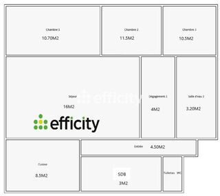  Appartement � vendre 4 pi�ces 74 m�