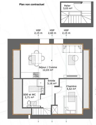  Appartement � vendre 2 pi�ces 25 m�