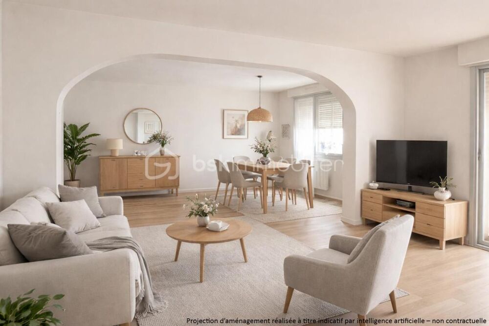 DÉCINES-CHARPIEU  T5 de 104 m² avec garage, parking et deux loggias