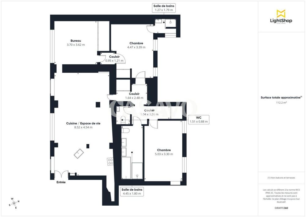 Vente Appartement Vente Appartement 5 pièces de 111m² - 75003 Paris Paris 3