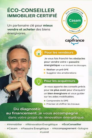 Vente Maison MAISON INDIVIDUELLE 5 PIÈCES À RÉNOVER – GRANDE VÉRANDA CHAUFFÉE, GRAND JARDIN ET DÉPENDANCES – LAMOTTE-BEUVRON (41) Lamotte beuvron