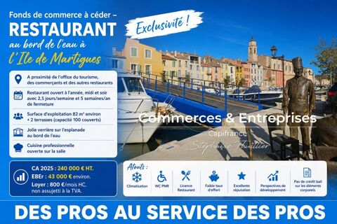 Fonds de commerce Restaurant terrasses &agrave; c&eacute;der &agrave; MARTIGUES (13) 104000 13500 Martigues