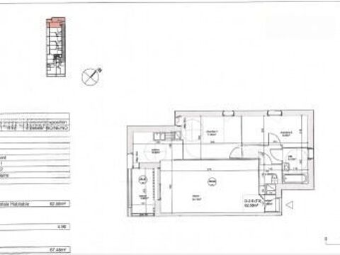  Appartement � louer 3 pi�ces 62 m�