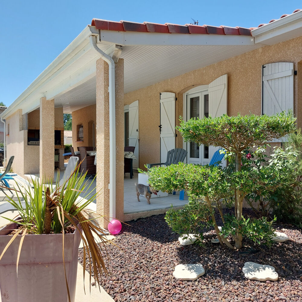 Maison à vendre 5 pièces CAMPSAS (82)avec garage attenant et double garage indépendant, piscine, terrasse couverte, puits, sur 2