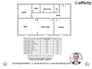  Appartement � vendre 3 pi�ces 65 m�