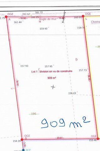  Terrain � vendre 909 m�