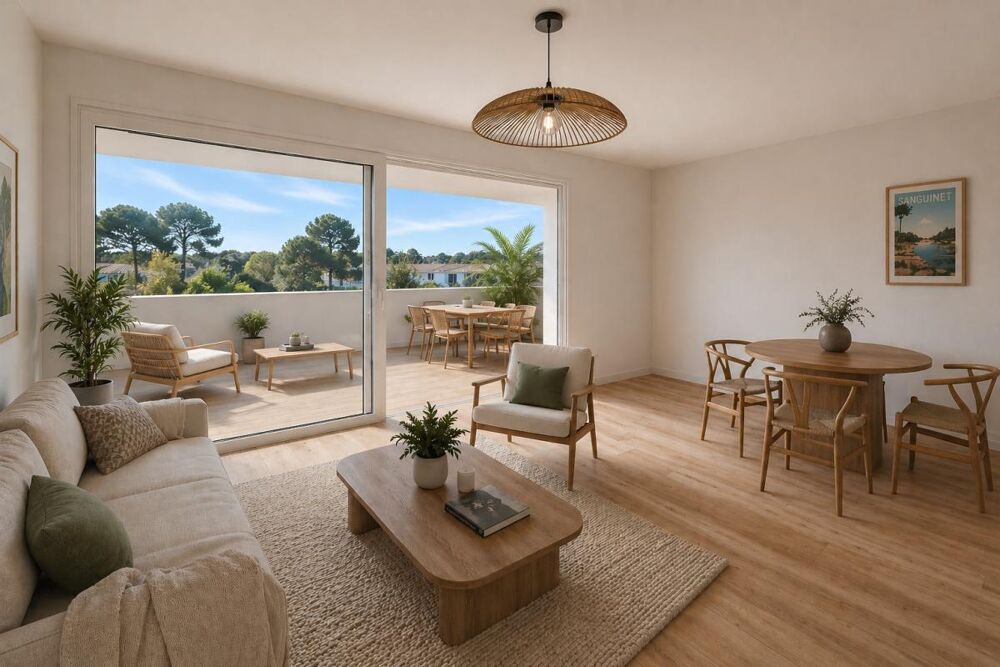 **MAGNIFIQUE appartement T2 en DERNIER ETAGE avec TERRASSE en plein coeur de SANGUINET**