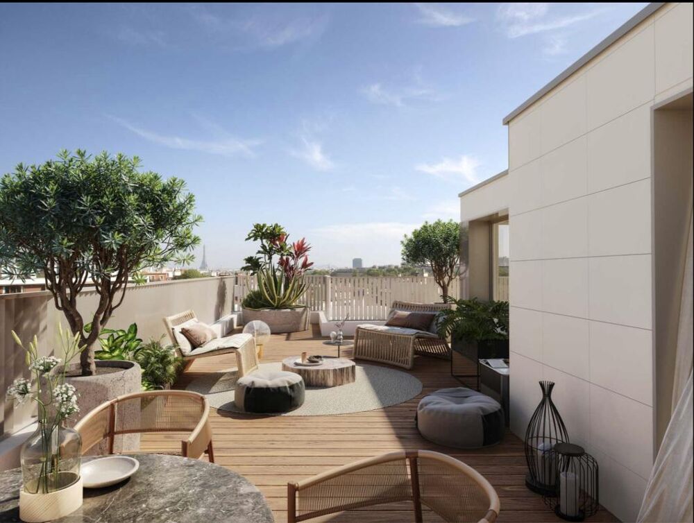 Vente Appartement LIVRÉ **   RARE ET EXCEPTIONNEL APPARTEMENT DUPLEX AVEC TERRASSE DE 150M2  AU DERNIER ÉTAGE  AVEC VUE DÉGAGÉE SUR PARIS+ 2 PARKI Issy les moulineaux