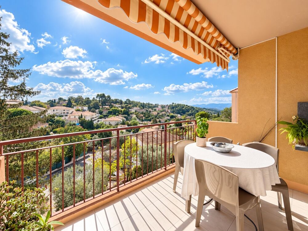 Appartement à vendre 4 pièces GRASSE (06)G  T4 TRAVERSANT 82 m²  TERRASSE  VUE DÉGAGÉE  GARAGE & CAVE