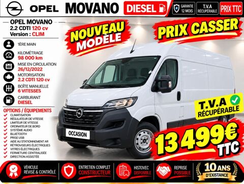 Opel Movano 1&deg; Main / 2.2L CDTI 120cv Version CLIM L2H2 Idem jumper, tra 2023 occasion Abbecourt 60430