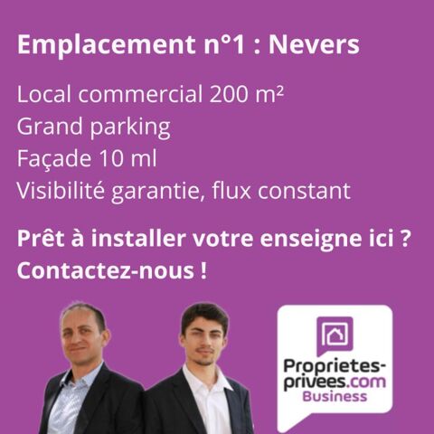 EMPLACEMENT N&deg;1 - Local commercial 200 m2 &agrave; Nevers 3334 58000 Nevers