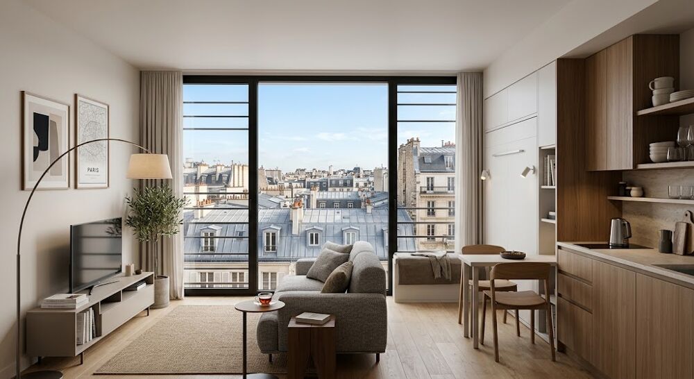 Vente Appartement SUPERBE STUDIO LUMINEUX, étage élevé, TRANSPORTS Paris 20