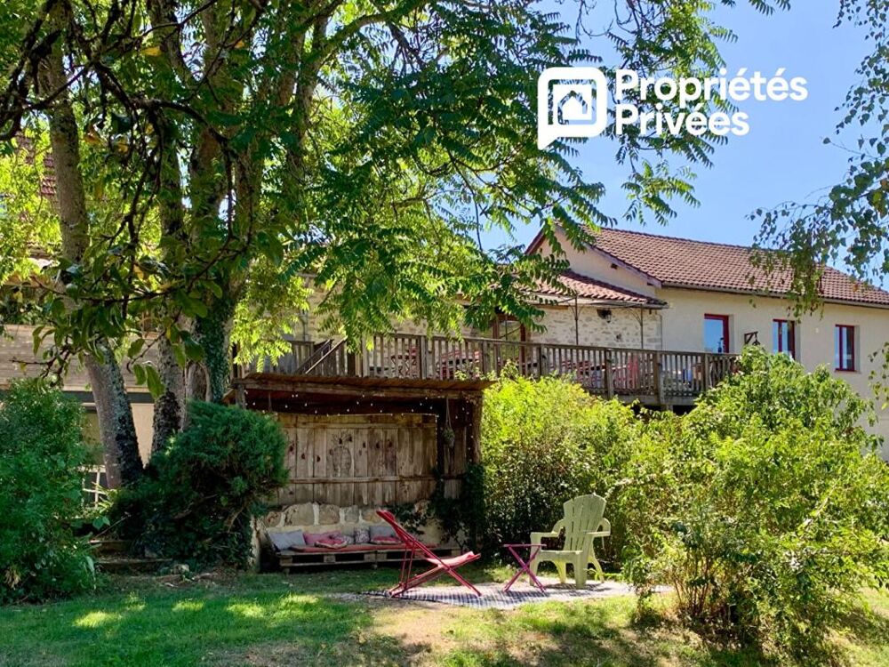 Maison d'hôtes 440 m² avec gîte, piscine et parc de 7 285 m² - vue Saint-Cirq-Lapopie