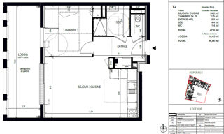  Appartement à louer 2 pièces 48 m²