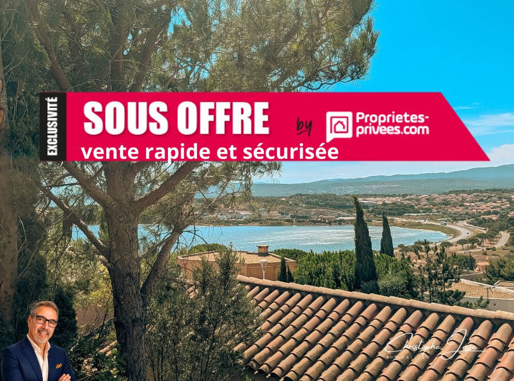 Maison avec vue exceptionnelle sur l'étang de Leucate, le Canigou