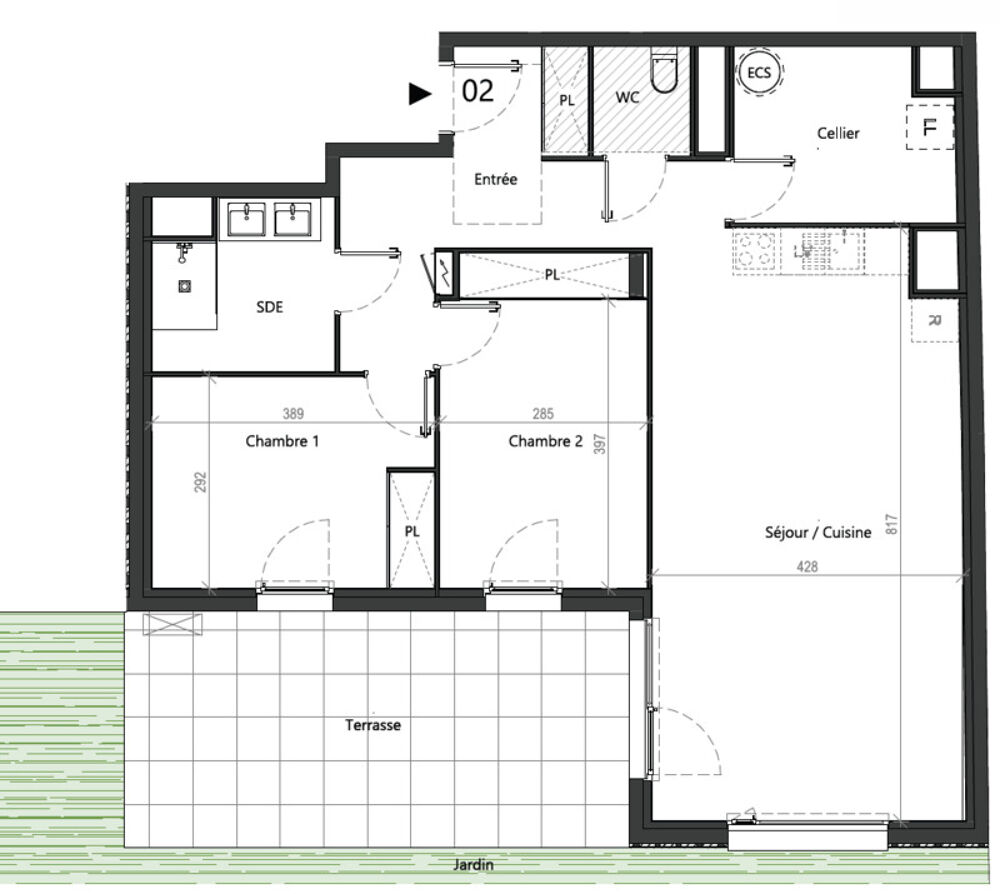 Vente Appartement T3 d'Exception avec Jardin Privatif de 197 m² – Toulouse Le Busca Toulouse