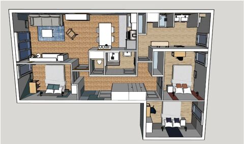  Appartement � louer 1 pi�ce 80 m�