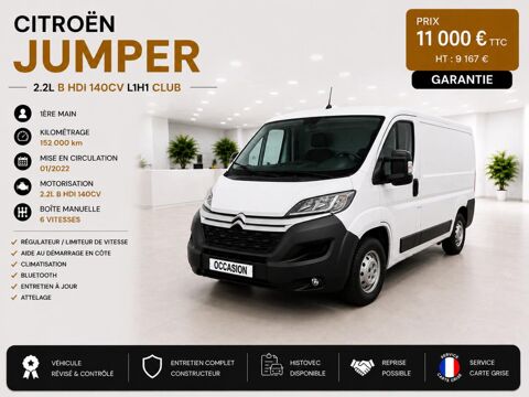 Citro&euml;n Jumper 1&deg; Main / 2.2L HDI 140cv Pack Club 3 places L1H1 Clim/R&eacute;gu i 2022 occasion Abbecourt 60430