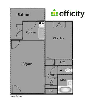  Appartement à vendre 2 pièces 50 m²
