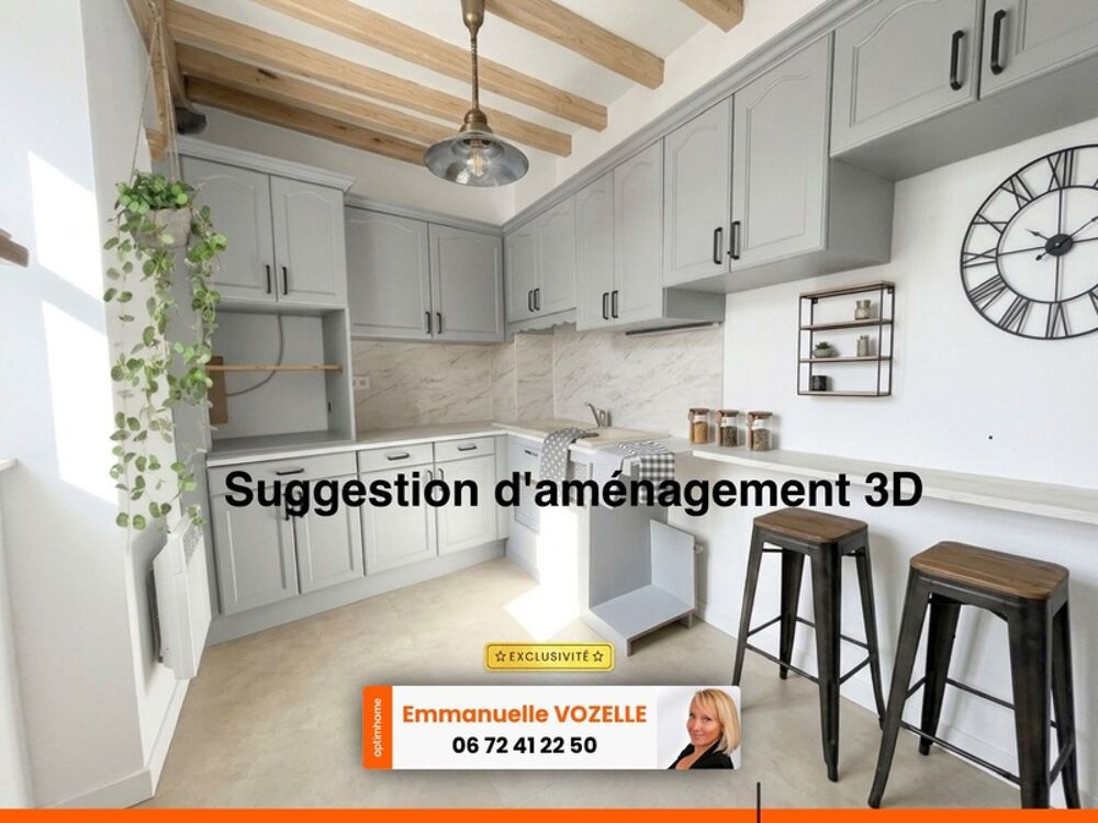 Maison de bourg de 65m² plain-pied à Veyre-Monton